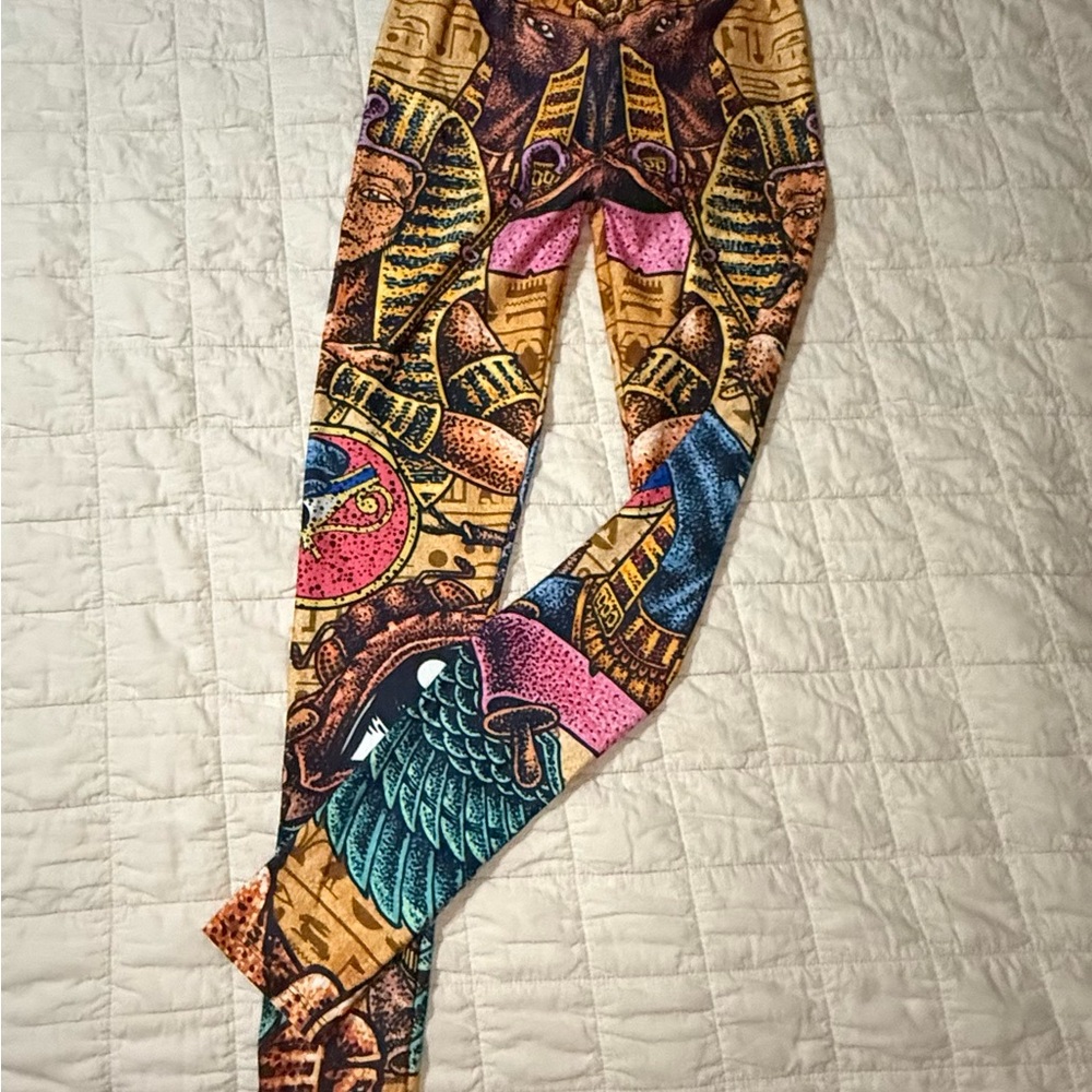 Egyptian God Print Stretch Leggings